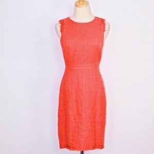 J. Crew Coral Midi Dress